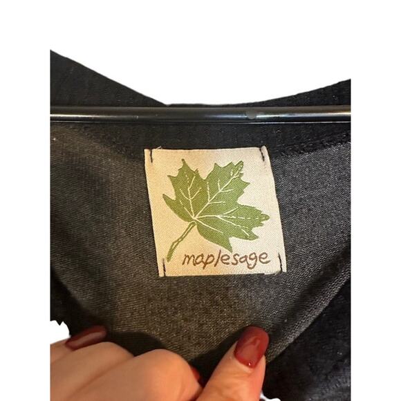 Maple Sage Black Gray Camo Long Sleeve Pullover Sweatshirt Women Sz L - Picture 4 of 6